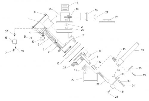 Clemco Sentinel Media Metering Valve Parts Breakdown